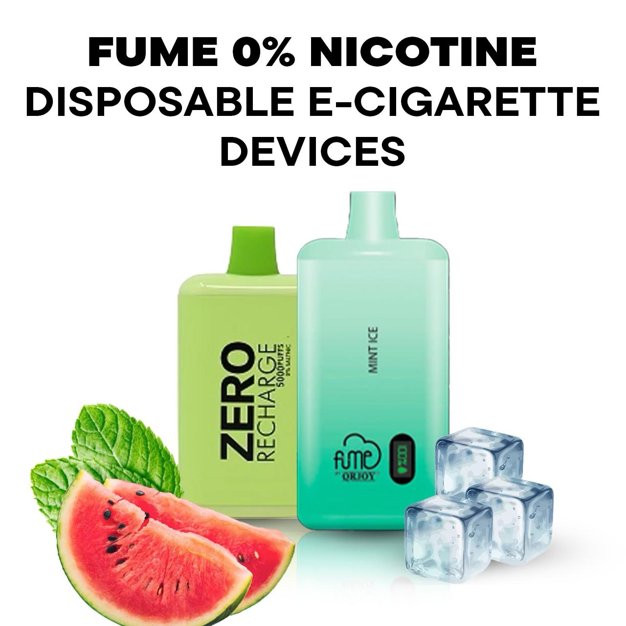Fume ZERO Nicotine Disposable Vapes - 0mg Fume ZERO Nicotine Disposable Vapes - 0mg