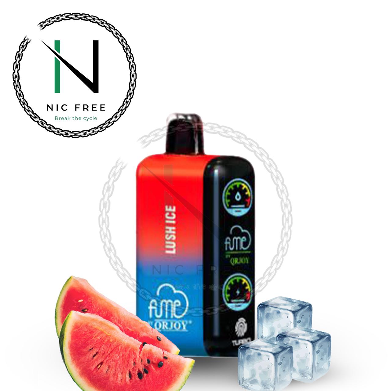 Fume Prime Zero Vape Lush ice Flavor-Surrounded by watermelon and ice