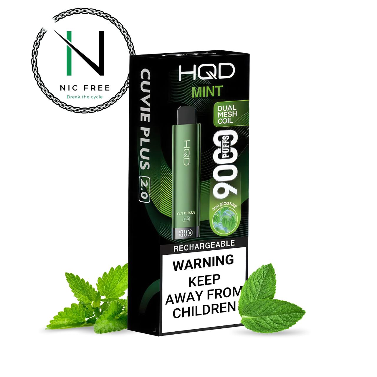 HQD Cuvie Plus 2.0 ZERO Nicotine Disposable Vape Pen