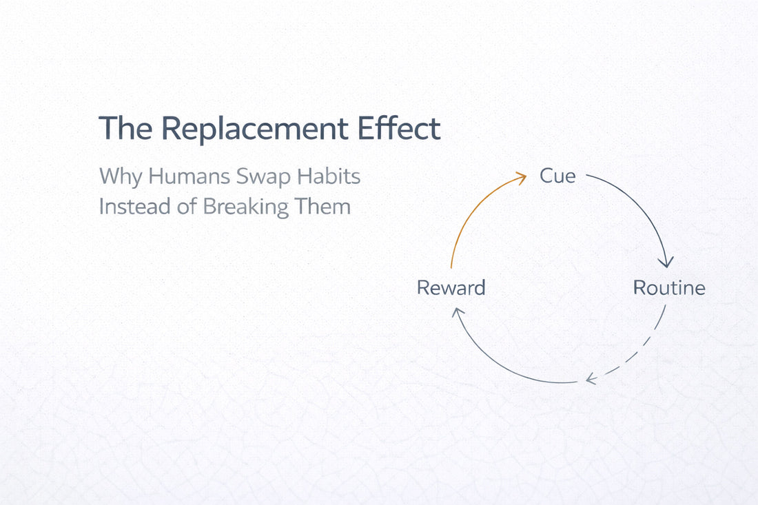 The Replacement Effect: Why Humans Swap Habits Instead of Breaking Them