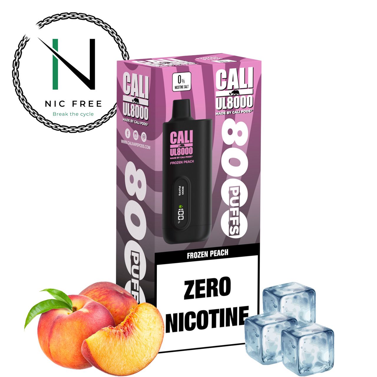 Cali UL8000 Zero Nicotine Disposable Vape