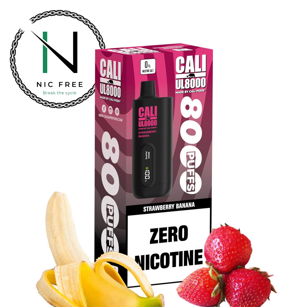 Cali UL8000 Zero Nicotine Disposable Vape