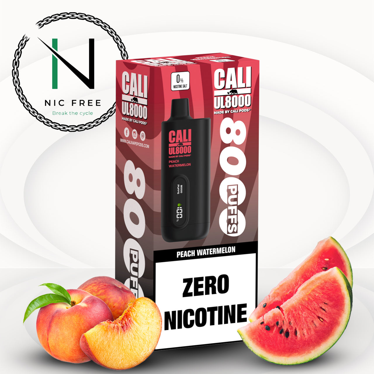 Cali UL8000 Zero Nicotine Disposable Vape