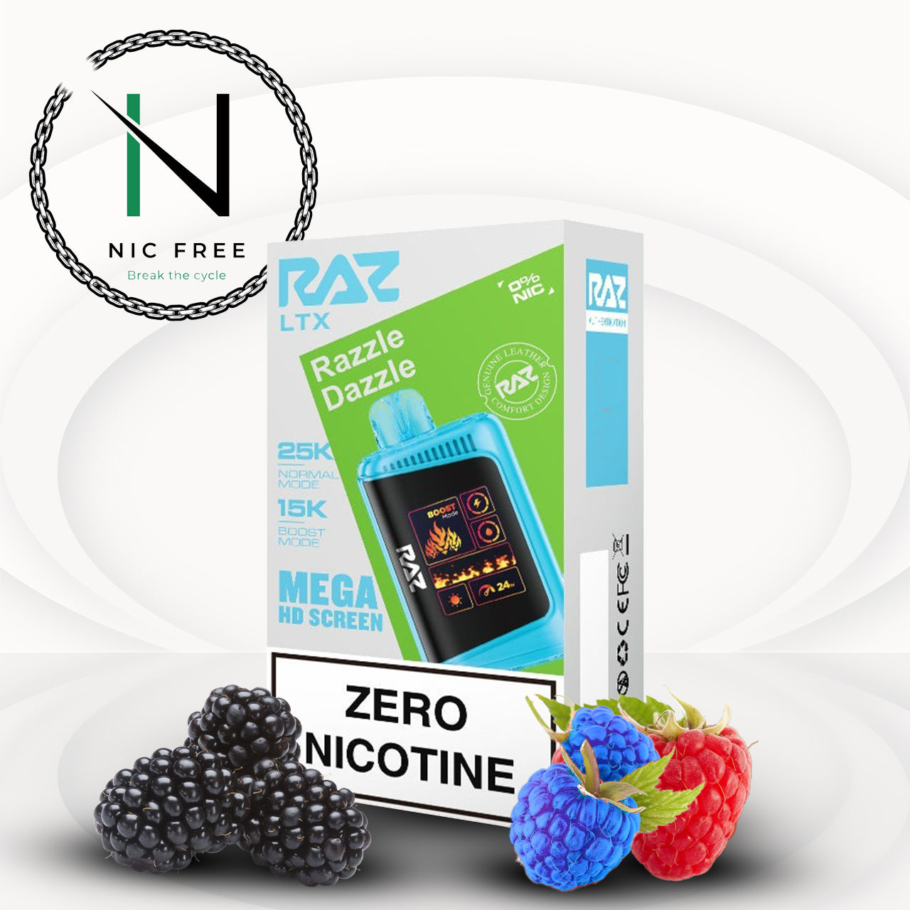 RAZ LTX Zero Nicotine Vape - 25k
